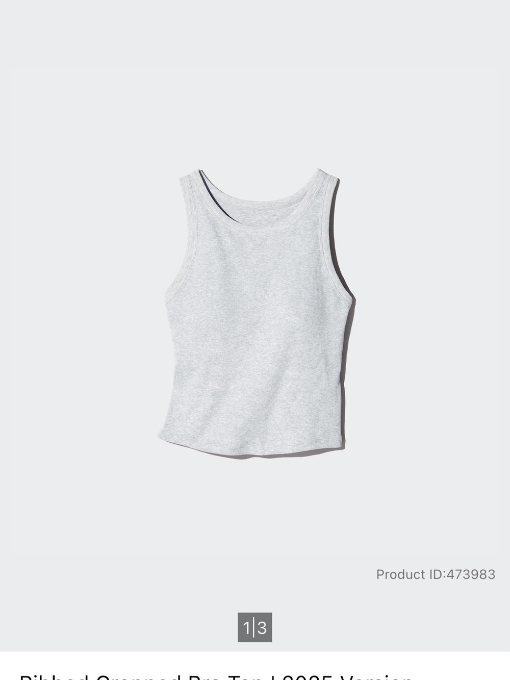 Ribbed Cropped Bra Top